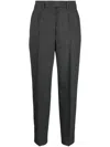 Prada Virgin Wool Pressed-crease Tailored Trousers In Grau