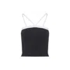 Prada Knitwear With Adjustable Straps And Contrast Trim In Black