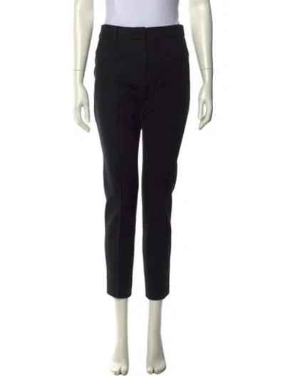 Pre-owned Prada Virgin Wool Skinny Leg Pants In Black