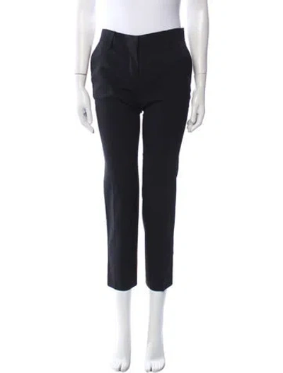 Pre-owned Prada Virgin Wool Skinny Leg Pants In Black