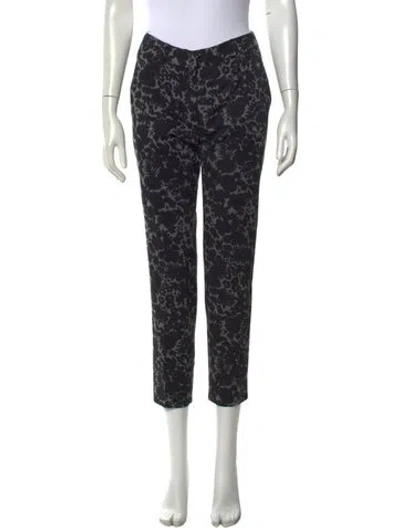 Pre-owned Prada Virgin Wool Straight Leg Pants In Black