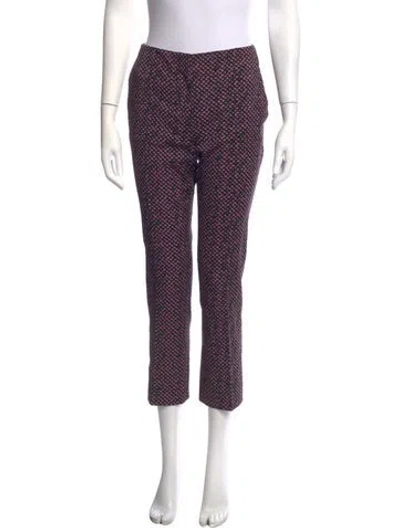 Pre-owned Prada Virgin Wool Straight Leg Pants In Black