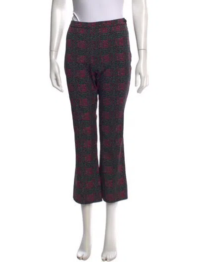 Pre-owned Prada Virgin Wool Straight Leg Pants In Black