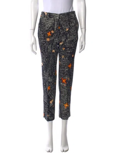 Pre-owned Prada Virgin Wool Straight Leg Pants In Black