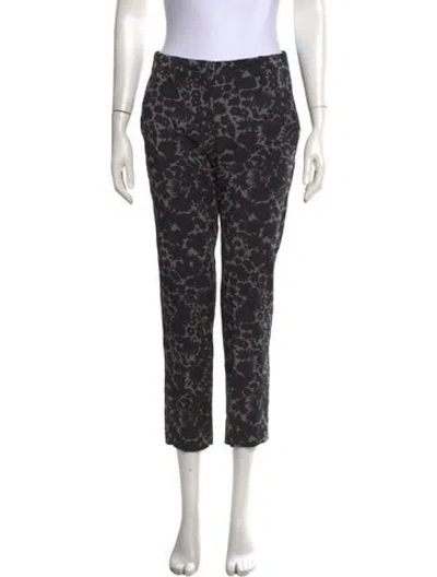 Pre-owned Prada Virgin Wool Straight Leg Pants In Black/grey
