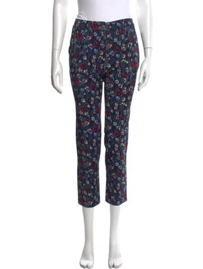 Pre-owned Prada Virgin Wool Straight Leg Pants In Blue