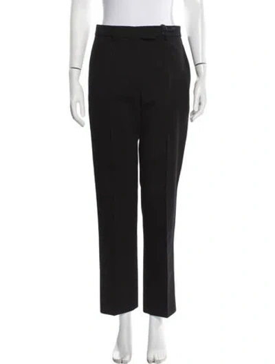 Pre-owned Prada Virgin Wool Straight Leg Pants W/ Tags In Black