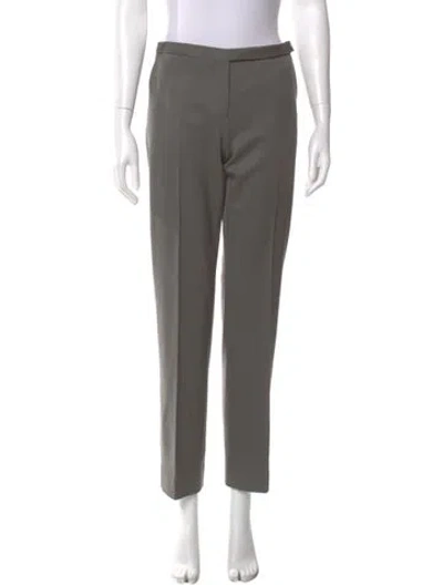 Pre-owned Prada Virgin Wool Straight Leg Pants W/ Tags In Green
