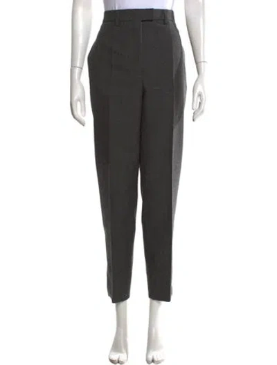 Pre-owned Prada Virgin Wool Straight Leg Pants W/ Tags In Grey