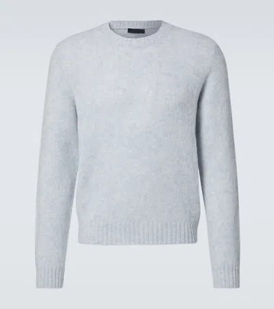 Prada Shetland Wool Sweater In Beige