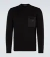 Prada Virgin Wool Sweater In Black