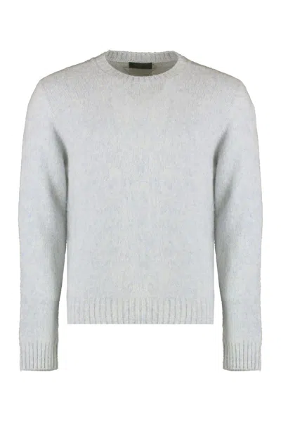 Prada Virgin Wool Sweater In Light Blue