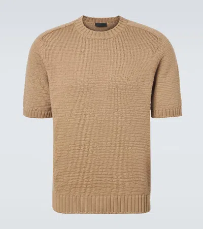 Prada Virgin Wool Sweater In Brown