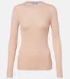 Prada Virgin Wool Sweater In Pink