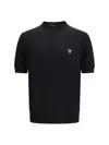 Prada Virgin Wool T-shirt In Black