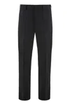 Prada Virgin Wool Trousers In Black