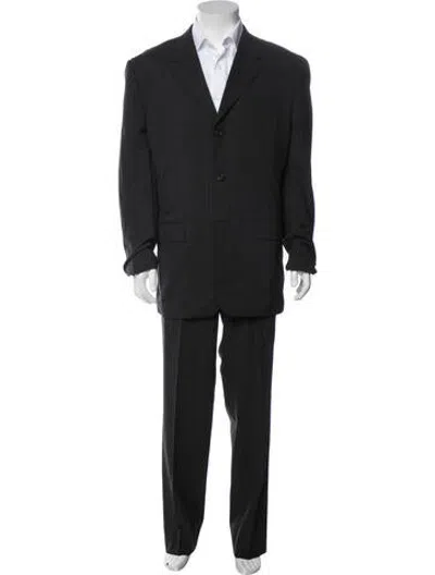 Pre-owned Prada Virgin Wool Two-piece Blazer In Black