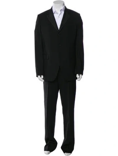 Pre-owned Prada Virgin Wool Two-piece Suit In Black