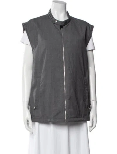 Pre-owned Prada Virgin Wool Vest W/ Tags In Grey