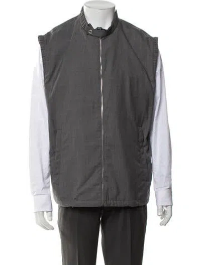 Pre-owned Prada Virgin Wool Vest W/ Tags In Grey