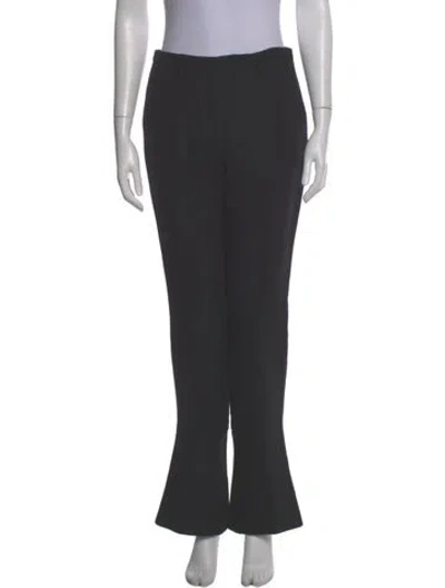 Pre-owned Prada Virgin Wool Wide Leg Pants In Gray
