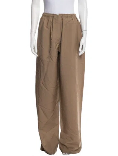 Pre-owned Prada Virgin Wool Wide Leg Pants W/ Tags In Neutrals