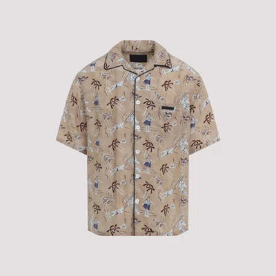 Prada Viscose And Silk Shirt In Blue
