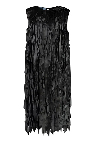 Prada Viscose Dress In Black