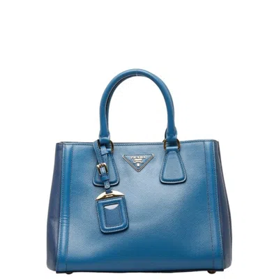 Prada Vitello Pony-style Calfskin Shoulder Bag () In Blue