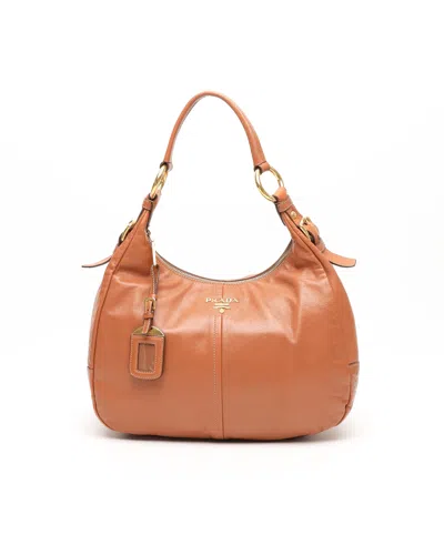Prada Vitello Daino Bag In Brown