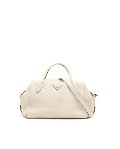 Prada Vitello Daino Bag In Burgundy