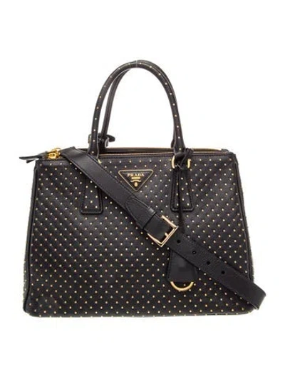 Pre-owned Prada Vitello Daino Leather Galleria Tote Large In Black