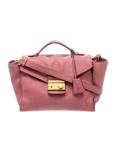 Pre-owned Prada Vitello Daino Leather Sound Medium In Pink