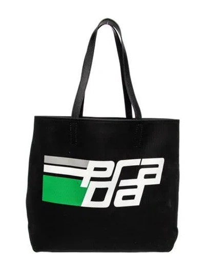 Pre-owned Prada Vitello Daino Leather Tote In Black