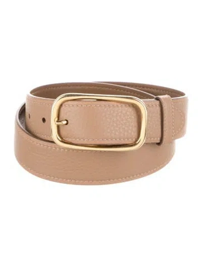 Pre-owned Prada Vitello Daino Leather Waist Belt In Brown