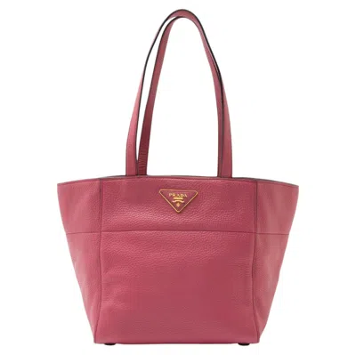 Pre-owned Prada Vitello Daino Tote In Pink