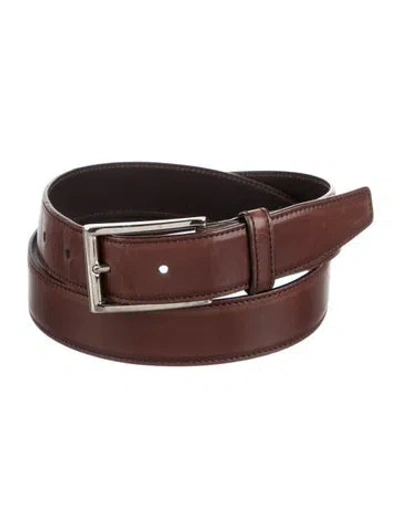 Pre-owned Prada Vitello Leather Belt In Brown