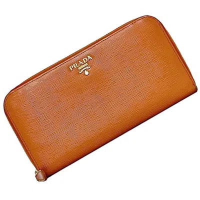Pre-owned Prada Vitello Move Leather Long Wallet (bi-fold) () In Multi