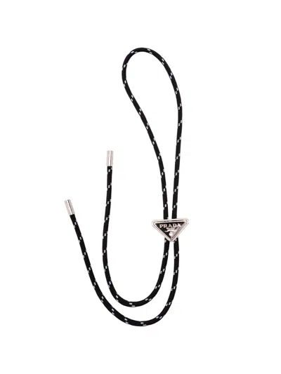 Prada Vitello Old Bolo Tie In Multi