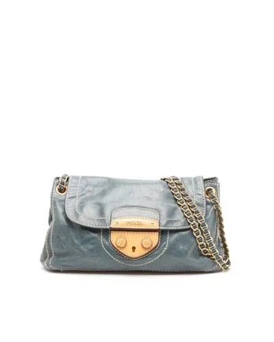 Prada Vitello Shine Bag In Gray