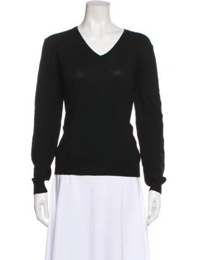 Pre-owned Prada V-neck Sweater In Black