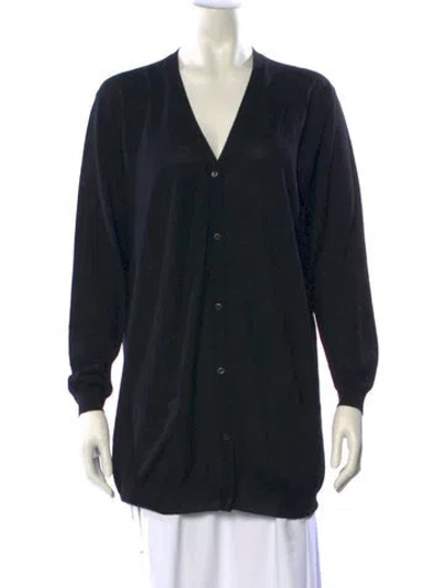 Pre-owned Prada V-neck Sweater In Black