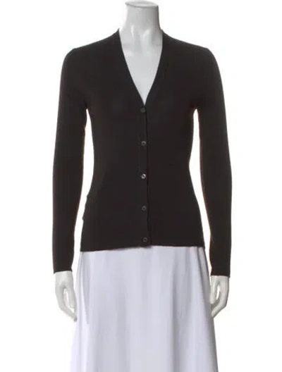 Pre-owned Prada V-neck Sweater In Black