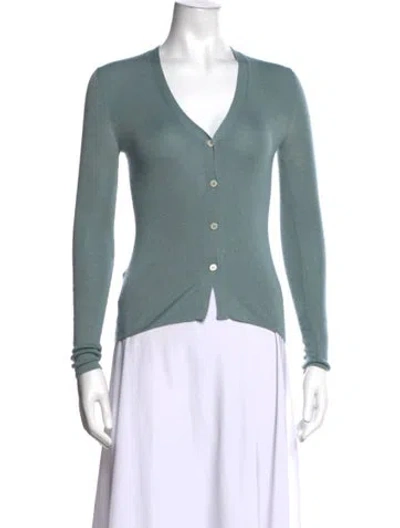 Pre-owned Prada V-neck Sweater In Blue