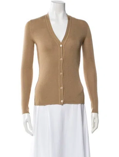 Pre-owned Prada V-neck Sweater In Neutral
