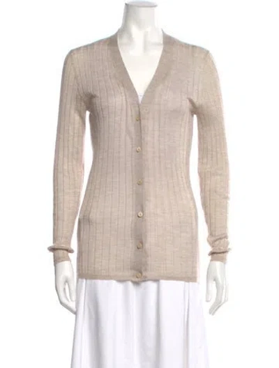 Pre-owned Prada V-neck Sweater In Neutral