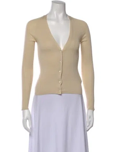 Pre-owned Prada V-neck Sweater In Neutral