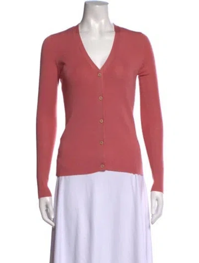 Pre-owned Prada V-neck Sweater In Pink