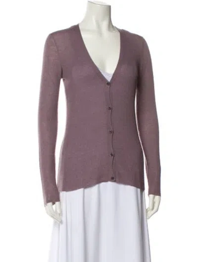 Pre-owned Prada V-neck Sweater In Purple