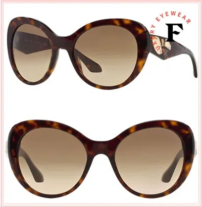Pre-owned Prada Voice 26q Havana Brown Jewel Butterfly Runway Sunglasses Pr26qs Authentic